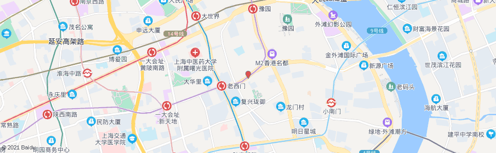 上海老西门(复兴东路)_公交站地图_上海公交_妙搜公交查询2024