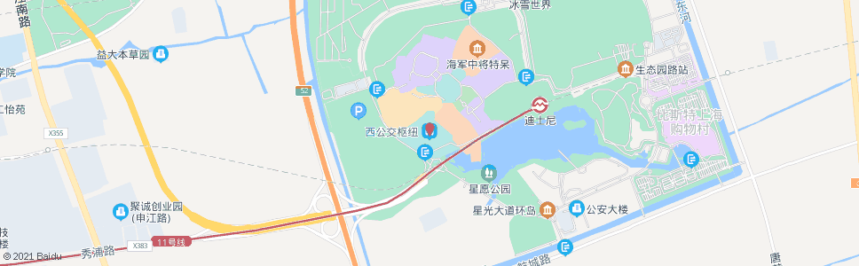 上海迪士尼西公交枢纽_公交站地图_上海公交_妙搜公交查询2024
