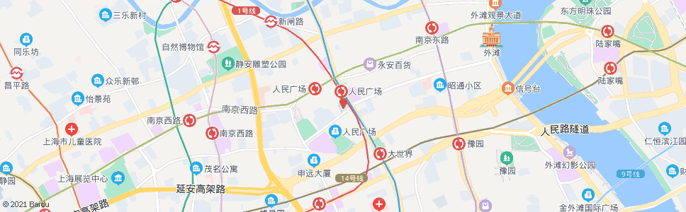 上海上海城市规划展示馆_公交站地图_上海公交_妙搜公交查询2024