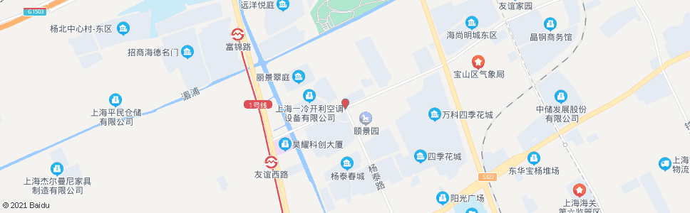 上海友谊路杨泰路_公交站地图_上海公交_妙搜公交查询2024