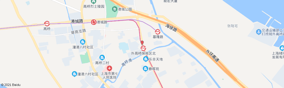 上海杨高北路花山路_公交站地图_上海公交_妙搜公交查询2024