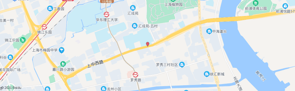 上海上海中学(上中西路龙临路)_公交站地图_上海公交_妙搜公交查询2024