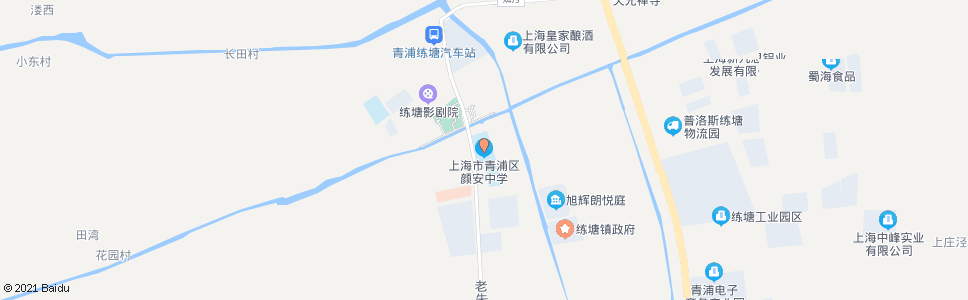 上海老朱枫公路练新路(颜安中学)_公交站地图_上海公交_妙搜公交查询2024