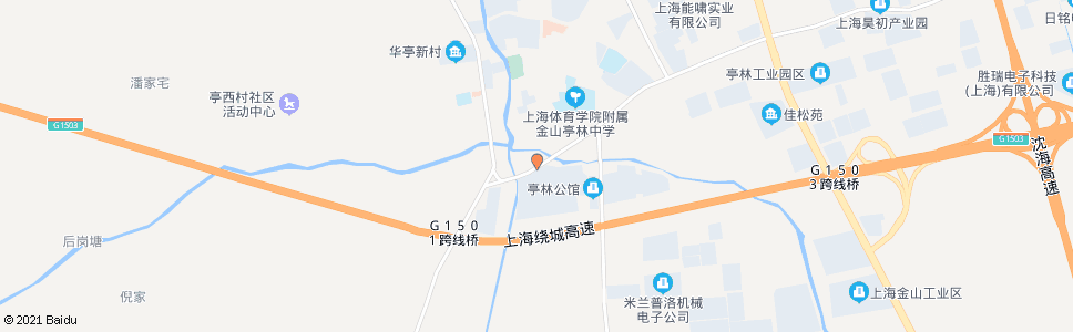 上海南亭公路松金公路(招呼站)_公交站地图_上海公交_妙搜公交查询2024