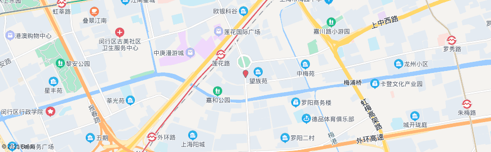 上海莲花南路上中西路_公交站地图_上海公交_妙搜公交查询2025