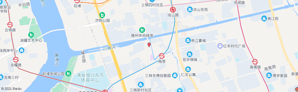 上海长清路杨新路_公交站地图_上海公交_妙搜公交查询2024