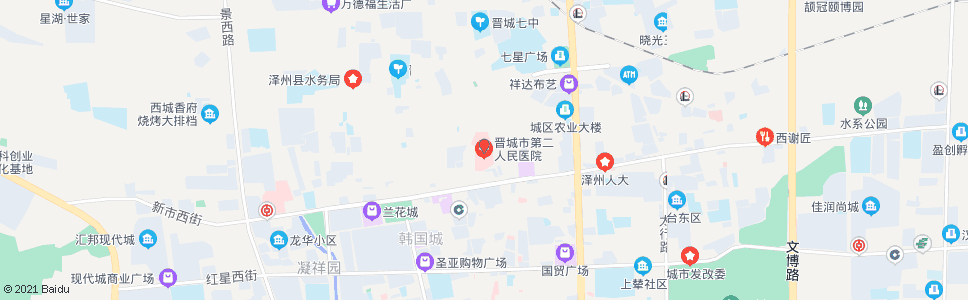 晋城市二医院_公交站地图_晋城公交_妙搜公交查询2024