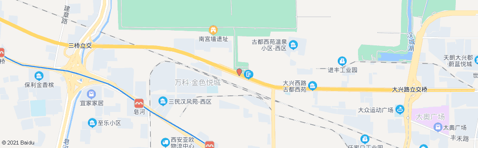 西安大兴西路汉城遗址_公交站地图_西安公交_妙搜公交查询2024