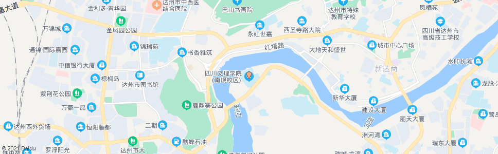 达州四川文理学院(新校区)_公交站地图_达州公交_妙搜公交查询2024