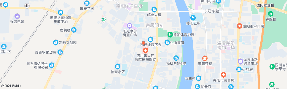 德阳二医院_公交站地图_德阳公交_妙搜公交查询2024
