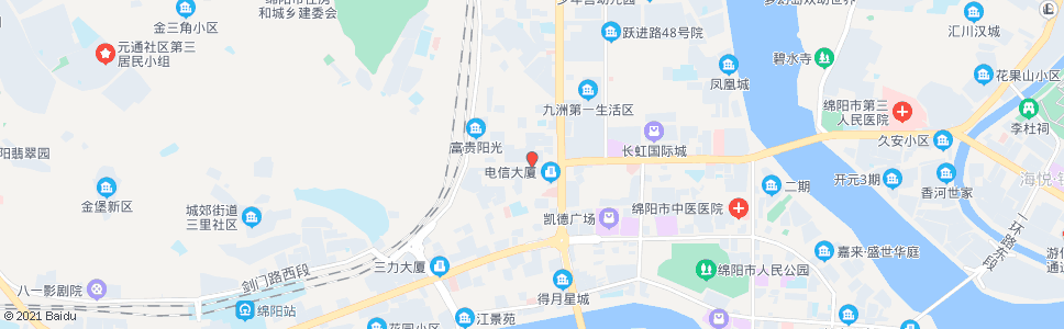 绵阳川西北灯具市场(公交公司)_公交站地图_绵阳公交_妙搜公交查询2024