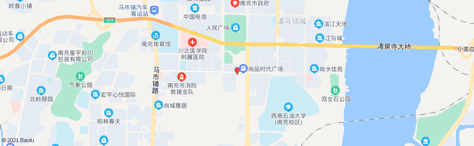 南充镇江西路一段_公交站地图_南充公交_妙搜公交查询2024