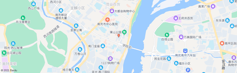 南充府街_公交站地图_南充公交_妙搜公交查询2024