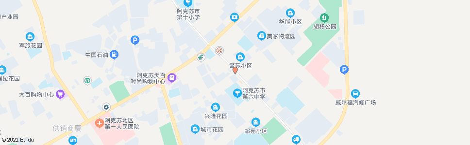 阿克苏解放中路(南行民主路)_公交站地图_阿克苏公交_妙搜公交查询2024