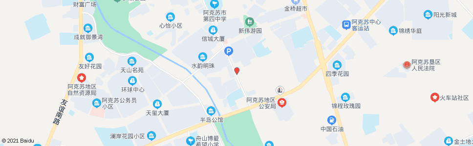 阿克苏南大街(南行)_公交站地图_阿克苏公交_妙搜公交查询2024