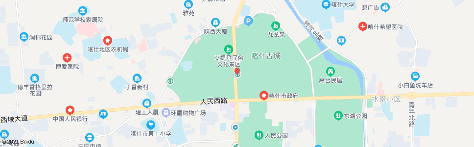 喀什建行_公交站地图_喀什公交_妙搜公交查询2024