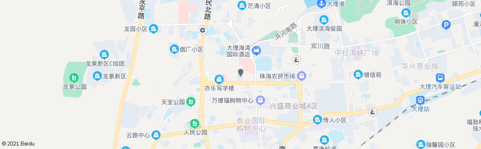 大理苍山饭店(左转泰安路)_公交站地图_大理公交_妙搜公交查询2024