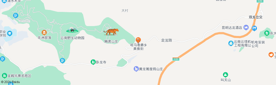 昆明哈马者村_公交站地图_昆明公交_妙搜公交查询2024