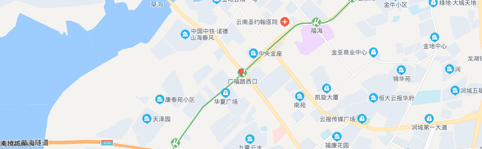 昆明广福路口(滇池路)_公交站地图_昆明公交_妙搜公交查询2024