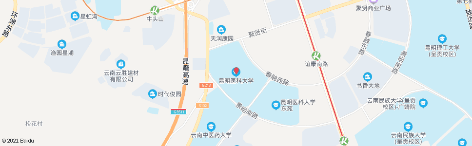 昆明春融西路(昆明医科大学)_公交站地图_昆明公交_妙搜公交查询2024