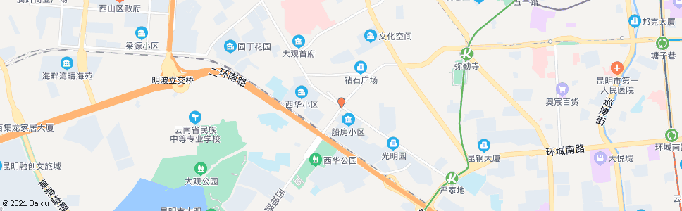 昆明西坝路口西园南路_公交站地图_昆明公交_妙搜公交查询2024