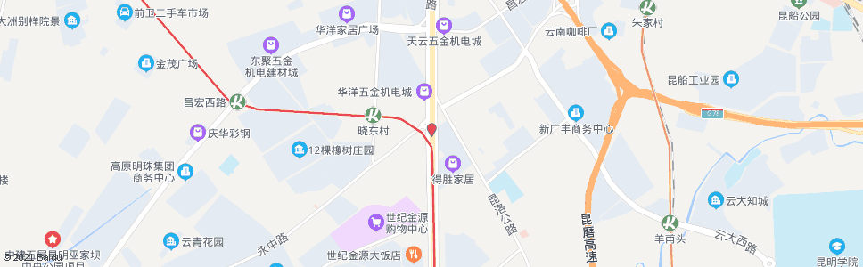 昆明雨龙村(彩云北路)_公交站地图_昆明公交_妙搜公交查询2024