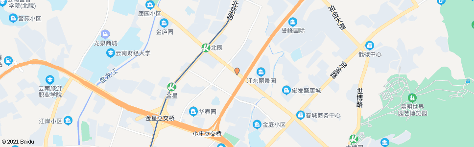 昆明北辰小区(北辰大道)_公交站地图_昆明公交_妙搜公交查询2024