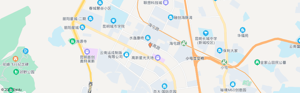 昆明高新开发区管委会_公交站地图_昆明公交_妙搜公交查询2024