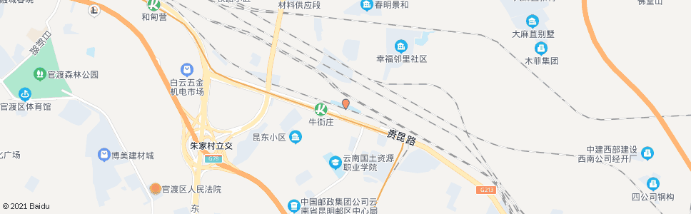 昆明牛街庄_公交站地图_昆明公交_妙搜公交查询2024