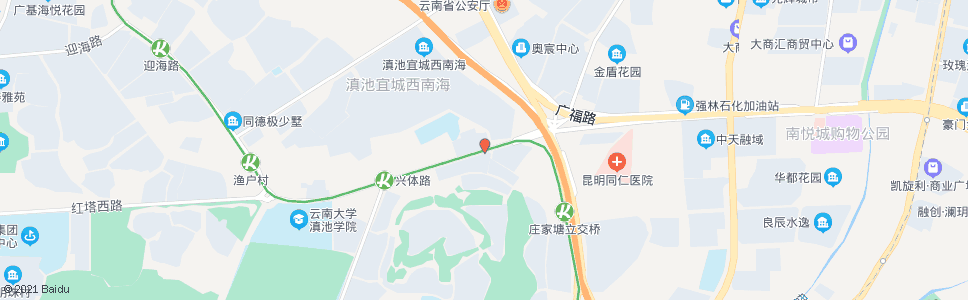 昆明广福路口红塔东路_公交站地图_昆明公交_妙搜公交查询2024