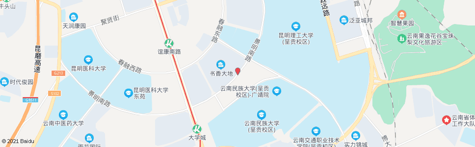 昆明景明南路(万青路口)_公交站地图_昆明公交_妙搜公交查询2024