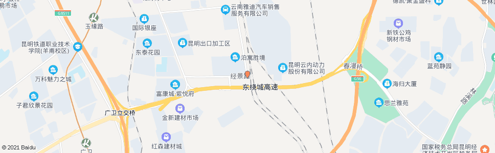 昆明博望路口经景路_公交站地图_昆明公交_妙搜公交查询2024