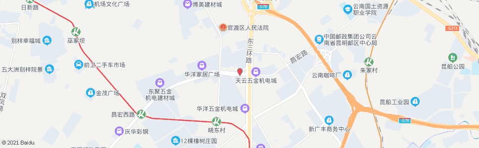 昆明彩云北路昌宏路_公交站地图_昆明公交_妙搜公交查询2024