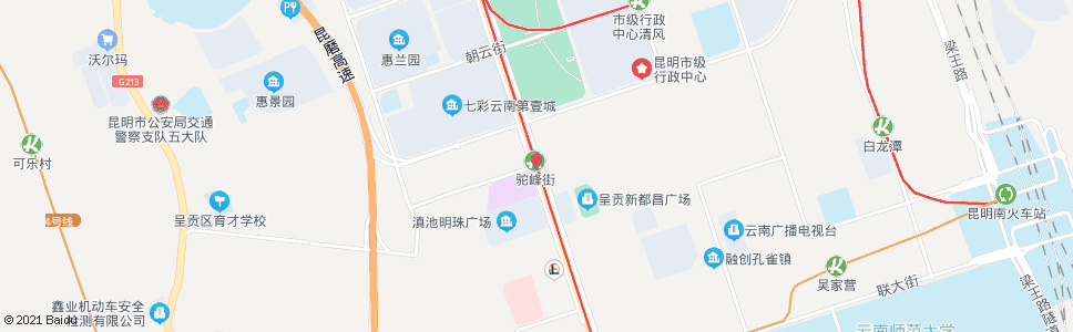 昆明驼峰街口彩云南路(驼峰街地铁站)_公交站地图_昆明公交_妙搜公交查询2024