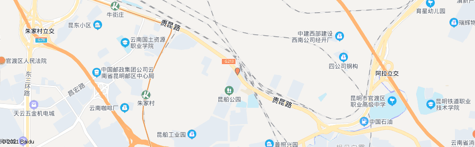 昆明昆船大道路口贵昆路_公交站地图_昆明公交_妙搜公交查询2024