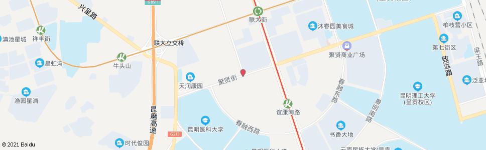 昆明聚贤街口谊康南路_公交站地图_昆明公交_妙搜公交查询2024