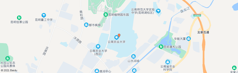 昆明云南农业大学校医院_公交站地图_昆明公交_妙搜公交查询2024