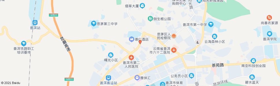 普洱兰花市场_公交站地图_普洱公交_妙搜公交查询2024