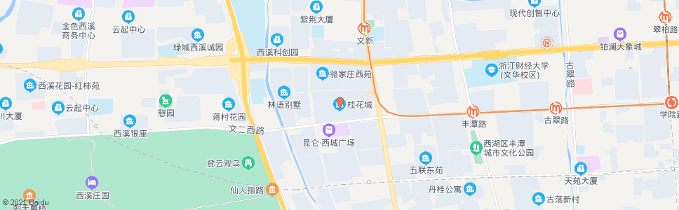 杭州桂花城(浙江绿城医院)_公交站地图_杭州公交_妙搜公交查询2024