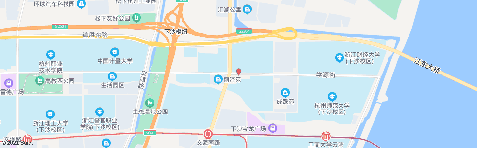 杭州学源街文海南路口(BRT)_公交站地图_杭州公交_妙搜公交查询2024