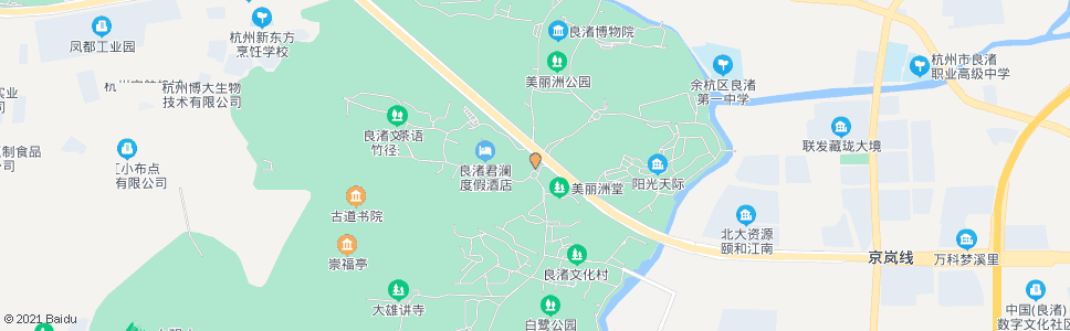 杭州良渚白鹭湾酒店_公交站地图_杭州公交_妙搜公交查询2024