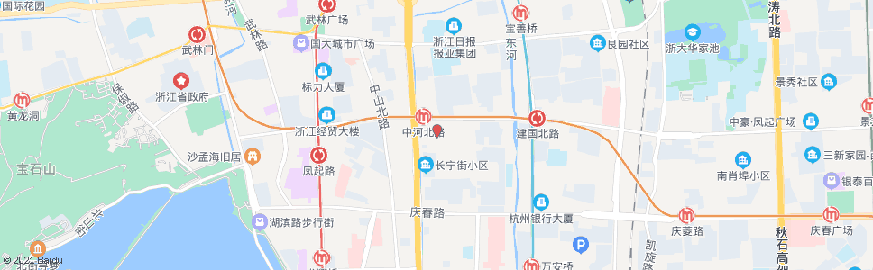 杭州环北市场(地铁中河北路站)_公交站地图_杭州公交_妙搜公交查询2024