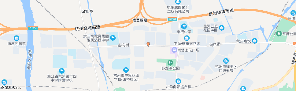 杭州崇杭街崇康路口_公交站地图_杭州公交_妙搜公交查询2024