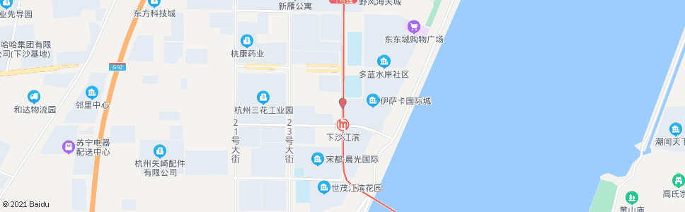 杭州二十五号路听涛路口_公交站地图_杭州公交_妙搜公交查询2024