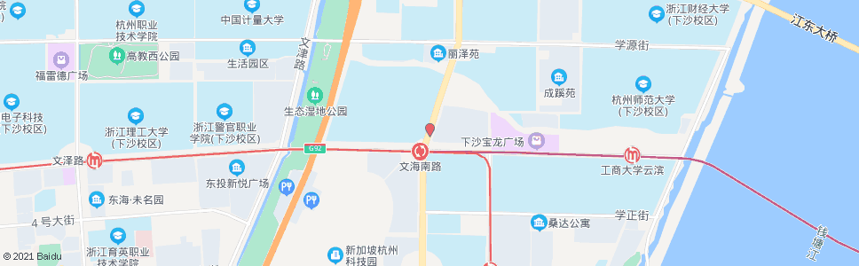 杭州文海南路二号大街口_公交站地图_杭州公交_妙搜公交查询2024