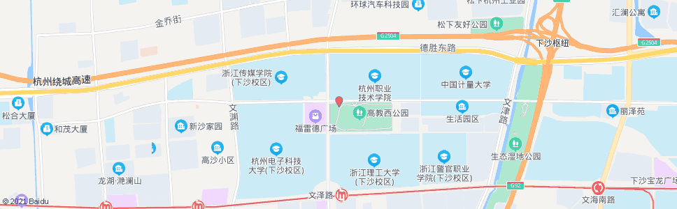 杭州学源街文泽路口_公交站地图_杭州公交_妙搜公交查询2024