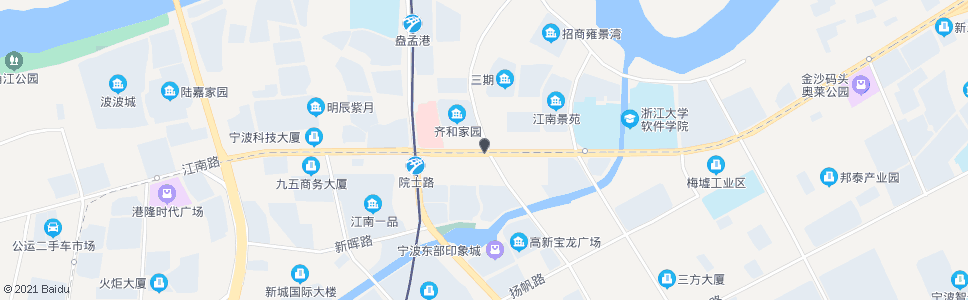 宁波江南路创苑路口_公交站地图_宁波公交_妙搜公交查询2024