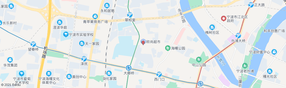 宁波体育场路翠柏路口_公交站地图_宁波公交_妙搜公交查询2024