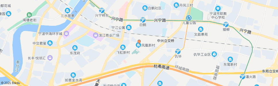 宁波永达路福明立交下_公交站地图_宁波公交_妙搜公交查询2024
