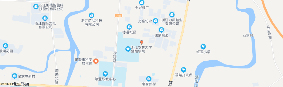 绍兴暨阳学院东二区_公交站地图_绍兴公交_妙搜公交查询2024